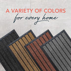 ubdyo Extra Durable Door Mat - Dirt Trapping Outdoor Welcome Mats - Non-Slip Outdoor Indoor Entrance - Low Profile Front Doormat (32" x 20", Bright Burgundy)