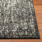 SAFAVIEH Area Rug 9x12 - Evoke Collection - Large - Black & Grey, Distressed Design, Non-Shedding & Easy to Clean, Ideal for Living Room, Bedroom, Dining Space (EVK256R)