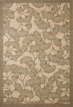 Loloi Chris Loves Julia Rue Collection RUE-02 Olive/Sage 7'-6" x 9'-6" Area Rug Jute Neutral Floral Living Room Bedroom Rug