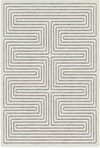 RUGGABLE x Jonathan Adler Machine Washable Modern Area Rug – Labyrinth Camel/Ivory 6x9, Stain-Resistant, Non-Slip – Medium Rugs for Living Room, Bedroom, Hallway, Entryway & Office–with Cushioned Pad