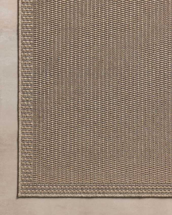 Loloi Chris Loves Julia Providence Collection PRC-02 Natural/Sand 6'-3" x 9'-2", .12" Pile Height, Indoor/Outdoor Area Rug