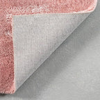 nuLOOM 4' Square Cozy Plush Area Rug, Machine Washable, Non-Slip, Soft Fluffy Shag Carpet for Living Room Bedroom Kids Room Nursery Home Decor, Loni Pink