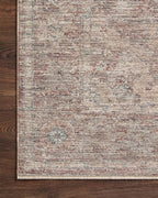 Loloi Magnolia Home by Joanna Gaines Millie Collection MIE-04 Brick/Fog 7'-10" x 7'-10", .25" Pile Height, Round Area Rug