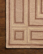 Loloi Chris Loves Julia Alfie Collection ALF-01 Blush/Rose 5'-0" x 7'-6" Area Rug Wool Neutral Living Bedroom Dining Carpet