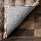 nuLOOM 5' x 8' Cozy Plush Area Rug, Machine Washable, Non-Slip, Soft Fluffy Shag Carpet for Living Room Bedroom Kids Room Nursery Home Decor, Jeni Taupe