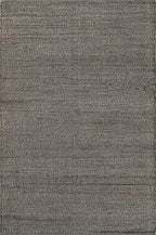 nuLOOM 2x3 Elfriede Jute & Cotton Hand Woven Area Rug, Charcoal, Solid Rustic Farmhouse Style, Weaved Design, Natural Fiber, For Bedroom, Living Room, Dining Room, Hallway, Office, Entryway