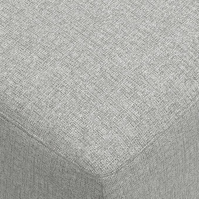 SIMPLIHOME Rex Modular Sofa and Ottoman Set in 100% Recycled Polyester Tightly Woven Performance Fabric, Pale Grey, 122-inch-wide 3-Seater Couch and Matching 34-inch-wide Ottoman for Living Room