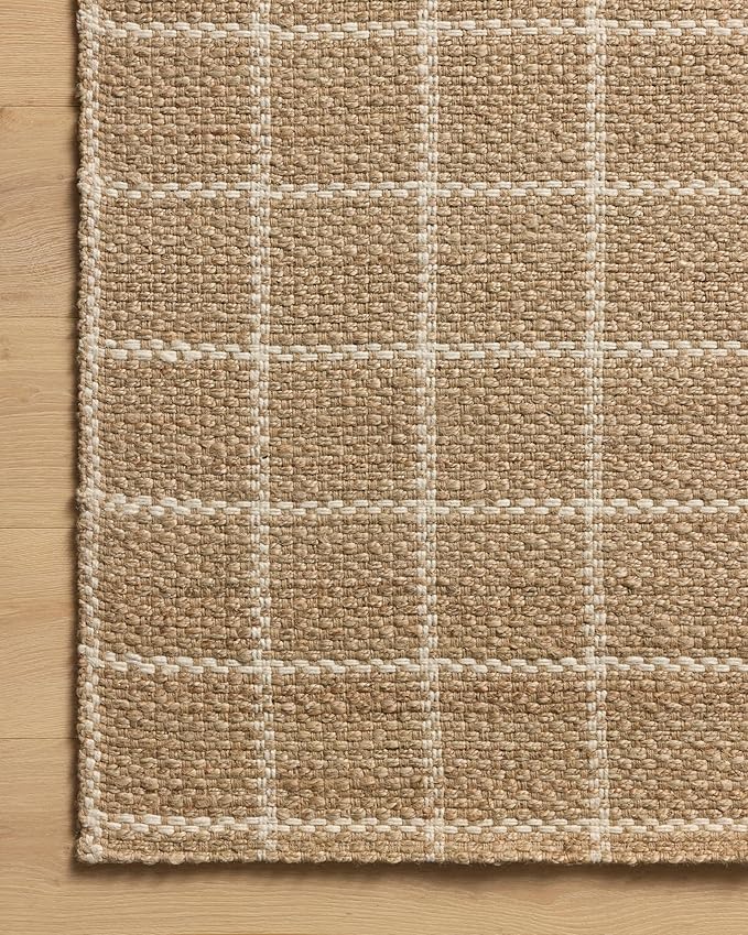 Loloi Chris Loves Julia Fletcher Collection FLE-01 Natural/Ivory 9'-3" x 13', .37" Pile Height, Area Rug