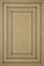 Loloi Chris Loves Julia Alfie Collection ALF-04 Green/Natural 2'-6" x 7'-6" Runner Rug Wool Neutral Living Bedroom Dining Carpet
