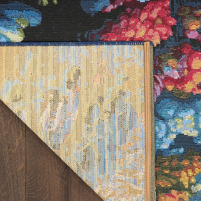 Nourison Home Color Splash Multicolor 9' x 12' Area Rug - Easy Clean, Non Shedding, Bed Room, Living Room, Dining Room, Kitchen (9' x 12')