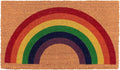 KAF Home New Coir Doormat, Heavy-Duty, Weather Resistant, Non-Slip PVC Backing, Indoor and Outdoor Use, Rainbow