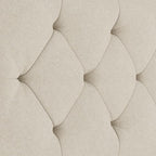 Upholstered Queen Headboard Only for Bed Frame from 49”-62”, Adjustable Height Queen Head Board with Durable Wood Legs, Bed Headboard in Modern Button Design, Beige