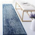 SAFAVIEH Evoke Collection Runner Rug - 2'2" x 9', Navy & Ivory, Distressed Design, Non-Shedding & Easy to Clean, Ideal for Foyer, Bedroom, Kitchen, Hallway (EVK256A)
