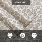Eddie Bauer - King Sheets, Cotton Flannel Bedding Set, Brushed For Extra Softness, Cozy Home Decor (Little Creek Pine Cone Beige, King)