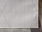 Unique Loom Trellis Frieze Collection Area Rug - Geometric (6' 1" x 9', Ivory/ Gray)