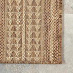 Nuloom Ranya Light Brown/Ivory, 9' 6" x 12', Tribal Geometric, Soft and Cozy, High Traffic, Stain Resistant, Easy Clean, Durable Area Rug for Indoor/Outdoor Patio, Deck, Porch, Garden, Courtyard