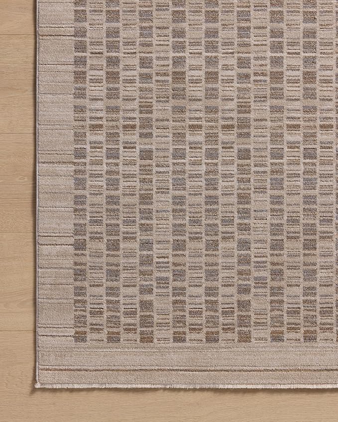Loloi Amber Lewis Cali Collection CIL-02 Natural/Slate 9'-6" x 13', .25" Pile Height, Area Rug