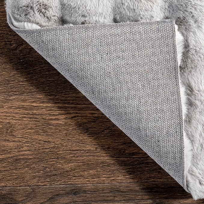 nuLOOM 2' x 8' Cozy Plush Area Rug, Machine Washable, Non-Slip, Soft Fluffy Shag Carpet for Living Room Bedroom Kids Room Nursery Home Decor, Jeni Silver