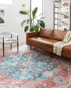 Loloi II Skye Collection SKY-05 Brick/Ocean 2'-6" x 7'-6" Runner Rug