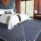 RUGGABLE x Jonathan Adler Machine Washable Modern Area Rug – Inkdrop Lapis Blue 10x14, Stain-Resistant, Non-Slip – Large Rugs for Living Room, Bedroom, Hallway, Entryway & Office–with Cushioned Pad