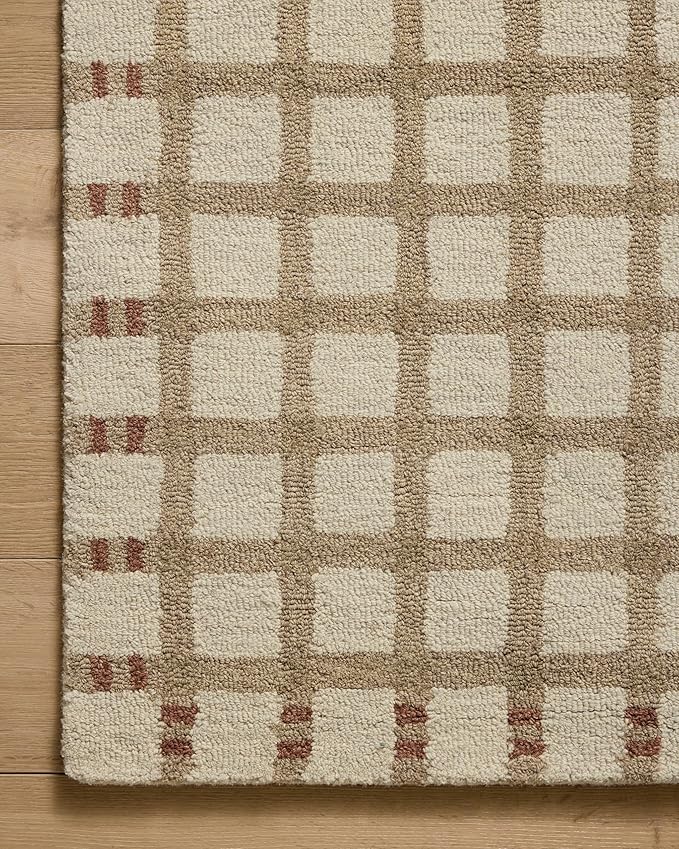 Loloi Magnolia Home by Joanna Gaines Waylon Collection WAY-02 Natural/Rust 5'-0" x 7'-6" Area Rug