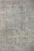 Loloi Chris Loves Julia Jules Collection JUL-08 Emerald/Antique Ivory 9'-6'' x 14', .13" Pile Height, Area Rug