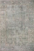 Loloi Chris Loves Julia Jules Collection JUL-08 Emerald/Antique Ivory 8'-6'' x 11'-6'', .13" Pile Height, Area Rug