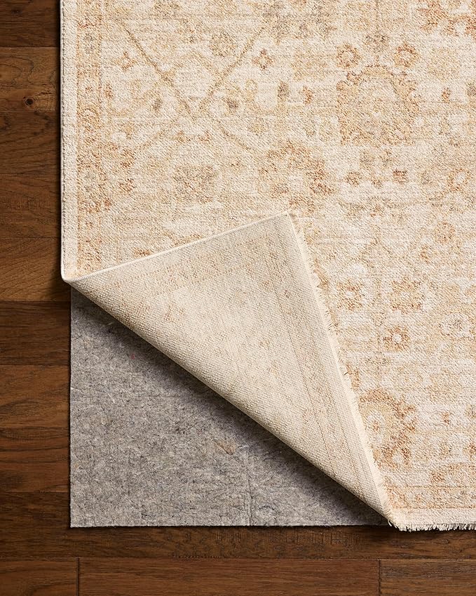 Loloi Chris Loves Julia Palma Collection PLM-04 Natural/Spice 3'-6" x 5'-6" Accent Rug Vintage Style Boho Living Room Bedroom Carpet