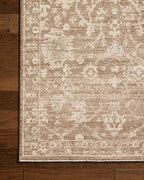 Loloi Chris Loves Julia Palma Collection PLM-09 Brown/Earth 5'-3" x 7'-6" Fringe Area Rug Vintage Style Boho Living Room Bedroom Carpet
