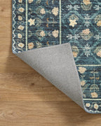 Loloi Rifle Paper Co. Eden Collection EDE-03 Lattice Indigo 2'-6" x 11'-6" Runner Rug feat. CloudPile™