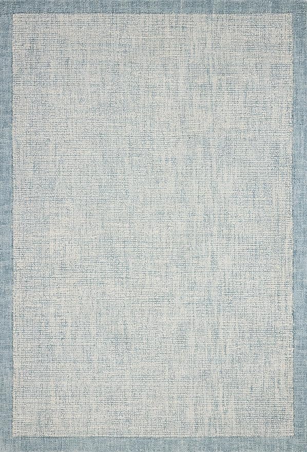 Loloi Magnolia Home by Joanna Gaines Henley Collection HNY-01 Ivory/Blue 9'-3" x 13' Area Rug