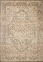 Loloi Chris Loves Julia Palma Collection PLM-08 Olive/Spice 2'-7" x 10'-0" Fringe Runner Rug Vintage Style Boho Living Room Bedroom Carpet