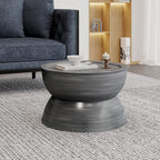 Christopher Knight Home Minkler Hourglass Coffee Table - Brushed Antique Silver