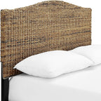 Crosley Furniture Serena Handwoven Natural Fiber Rattan Bed Headboard, Banana Leaf, King