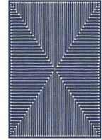 RUGGABLE x Jonathan Adler Machine Washable Modern Area Rug – Inkdrop Lapis Blue 6x9, Stain-Resistant, Non-Slip – Medium Rugs for Living Room, Bedroom, Hallway, Entryway & Office–with Cushioned Pad