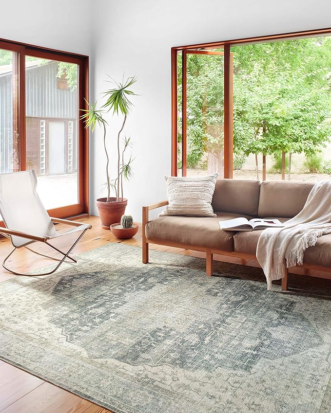Loloi Skye Collection SKY-12 Charcoal/Dove 9'-0" x 12'-0" Area Rug