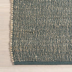 nuLOOM 6x9 Elfriede Jute & Cotton Hand Woven Area Rug, Green, Solid Rustic Farmhouse Style, Weaved Design, Natural Fiber, for Bedroom, Living Room, Dining Room, Hallway, Office, Entryway