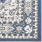 Home Dynamix Premium Sakarya Traditional Medallion Border Area Rug, Midnight Blue, 7'8"x10'7" Rectangle