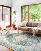 Loloi II Skye Collection SKY-12 Ocean/Multi 7'-6" x 9'-6" Area Rug