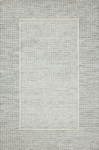 Loloi Chris Loves Julia Briggs Collection, Mist & Ivory, 3'-6" x 5'-6" Accent Rug – Minimal Gritted Design Area Rugs for Living Room Bedroom Entryway & Hallway No Shed High Traffic Home Decor Rug