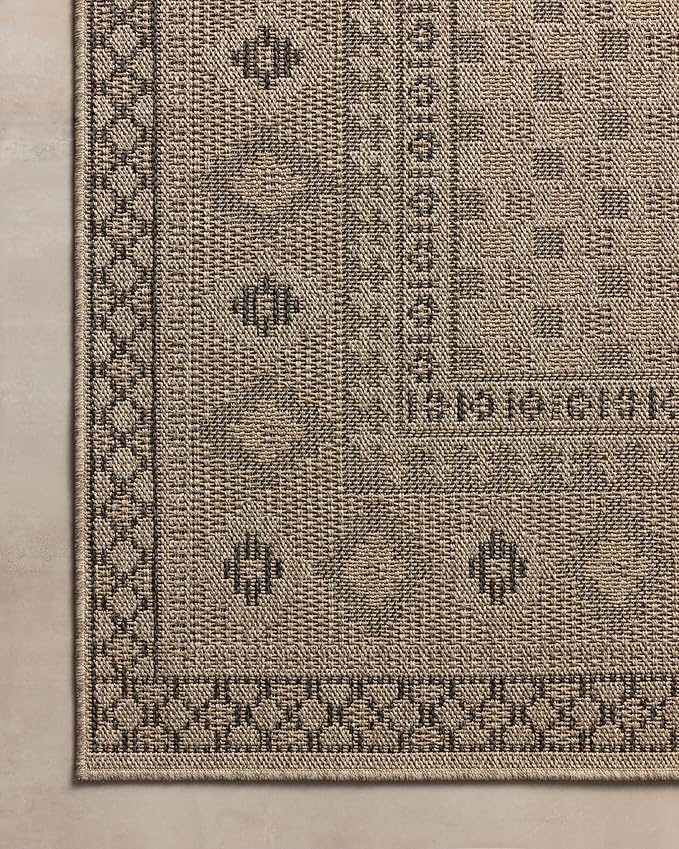 Loloi Chris Loves Julia Providence Collection PRC-07 Dove/Charcoal 2'-3" x 3'-9", .12" Pile Height, Indoor/Outdoor Runner Rug