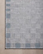 Loloi Amber Lewis Topanga Collection TOP-07 Silver/Blue 6'-7" x 9'-4" Indoor/Outdoor Area Rug