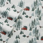 Eddie Bauer - Twin Sheets, Cotton Flannel Bedding Set, Brushed For Extra Softness, Cozy Home Decor (Tree Farms, Twin)