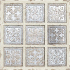 Deco 79 Metal Scroll Home Wall Decor Wall Sculpture with Embossed Details, Wall Art 31" x 2" x 31", White