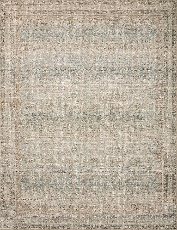 Loloi Angela Rose Aubrey Collection AUB-03 Jade/Natural 5'-0" x 7'-0", .19" Pile Height, Area Rug