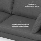 SIMPLIHOME Ava Corner Sectional Sofa in 100% Recycled Polyester Tightly Woven Performance Fabric, Pebble Grey, 102-inches Wide, Handcrafted Mid-Century Modern Style L-Shaped Couch for Living Room