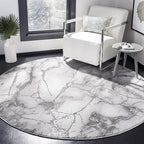 SAFAVIEH Craft Collection 10' Round Grey/Silver CFT877G Modern Abstract Non-Shedding Living Room Dining Bedroom Foyer Area Rug