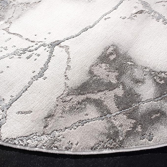 SAFAVIEH Craft Collection 10' Round Grey/Silver CFT877G Modern Abstract Non-Shedding Living Room Dining Bedroom Foyer Area Rug