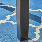 Christopher Knight Home Zak Outdoor 71" Acacia Wood Dining Table, Teak Finish, Black