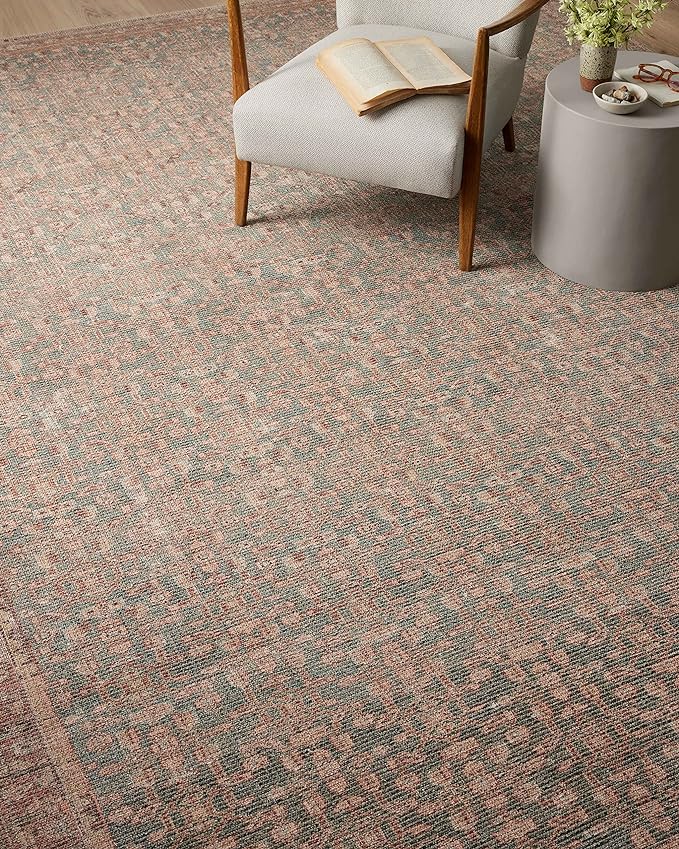 Loloi Angela Rose Aubrey Collection AUB-04 Blue/Terracotta 5'-0" x 7'-0", .19" Pile Height, Area Rug